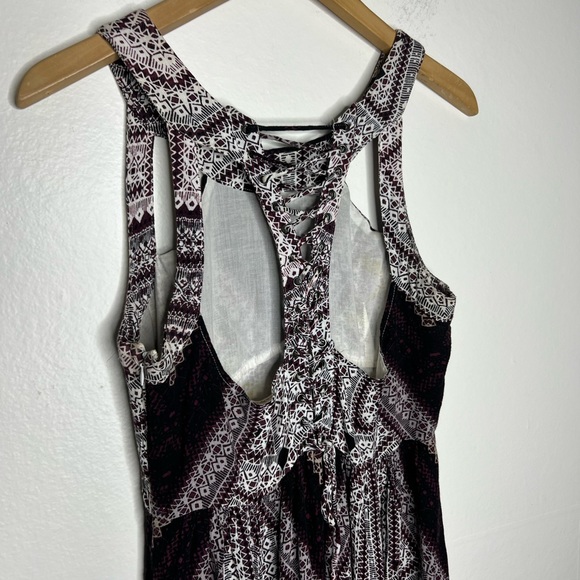 Free People You Made My Day Printed Dress in Frost Combo Sz 6 - Picture 7 of 9